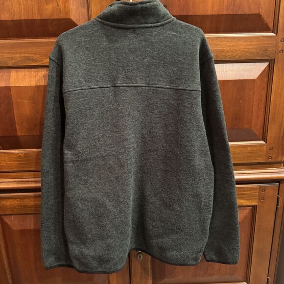 NWT Eddie Bauer Men's 1/4 Zip Sweater Fleece Pullover Heather Sycamore Large - Picture 4 of 13